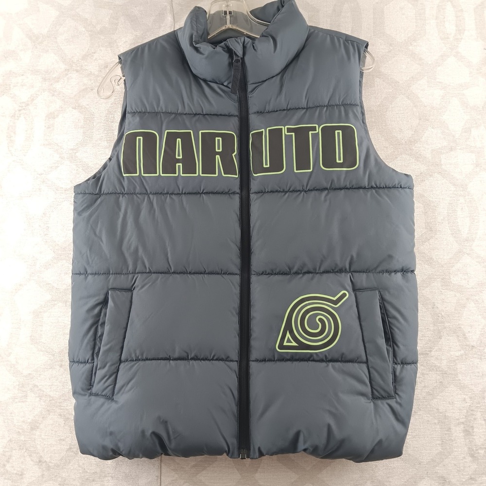 Naruto Shippuden Puffer Vest Kids 12-13 Years 158cm Anime‎ Konoha Leaf Village